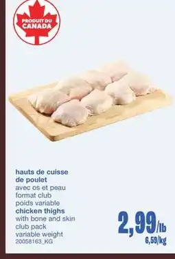 Wholesale Club HAUTS DE CUISSE DE POULET offer