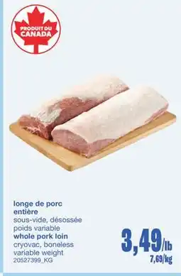 Wholesale Club LONGE DE PORC ENTIÈRE offer
