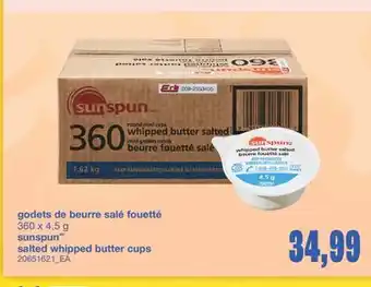 Wholesale Club GODETS DE BEURRE SALÉ FOUETTÉ, 360 X 4,5 G offer