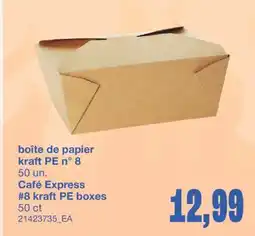 Wholesale Club BOÎTE DE PAPIER KRAFT PE N° 8, 50 UN offer