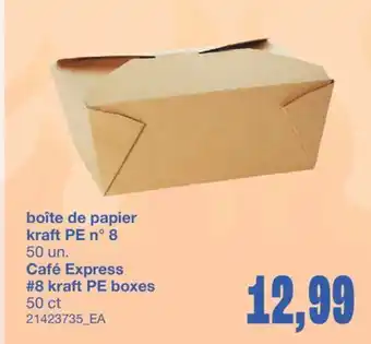 Wholesale Club BOÎTE DE PAPIER KRAFT PE N° 8, 50 UN offer