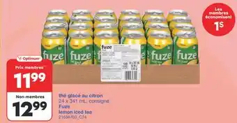 Wholesale Club THÉ GLACÉ AU CITRON, 24 X 341 ML offer