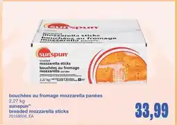 Wholesale Club BOUCHÉES AU FROMAGE MOZZARELLA PANÉES, 2,27 KG offer