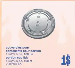 Wholesale Club COUVERCLES POUR CONTENANTS POUR PORTION, 1,5/2/2,5 OZ, 100 UN offer
