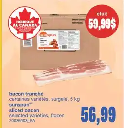 Wholesale Club BACON TRANCHÉ, 5 kg offer