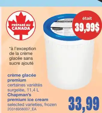 Wholesale Club CRÈME GLACÉE PREMIUM, 11,4 L offer