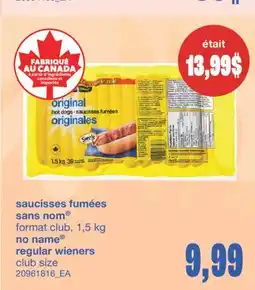 Wholesale Club SAUCISSES FUMÉES, 1,5 KG offer