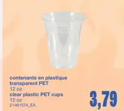Wholesale Club CONTENANTS EN PLASTIQUE TRANSPARENT PET, 12 oz offer