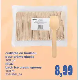 Wholesale Club CUILLÈRES EN BOULEAU POUR CRÈME GLACÉE, 100 un offer