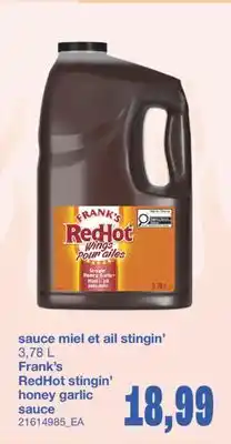Wholesale Club SAUCE MIEL ET AIL STINGIN', 3,78 L offer