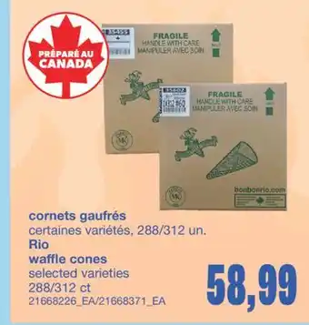 Wholesale Club CORNETS GAUFRÉS, 288/312 un offer