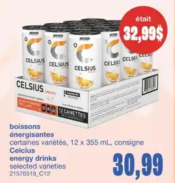 Wholesale Club BOISSONS ÉNERGISANTES, 12 x 355 mL, consigne offer