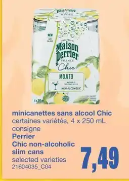 Wholesale Club MINICANETTES SANS ALCOOL CHIC, 4 x 250 mL offer