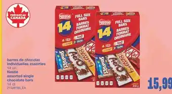 Wholesale Club BARRES DE CHOCOLAT INDIVIDUELLES ASSORTIES, 14 un offer