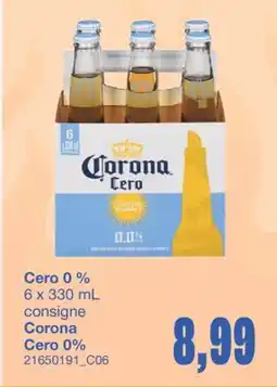 Wholesale Club CERO 0%, 6 X 330 ML offer
