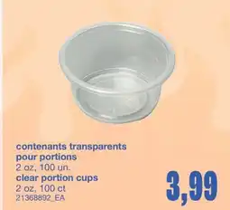 Wholesale Club CONTENANTS TRANSPARENTS POUR PORTIONS, 2 oz, 100 un offer