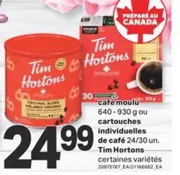 L'Intermarché CAFÉ MOULU 640 - 930 G OU CARTOUCHES INDIVIDUELLES DE CAFÉ 24/30 UN offer