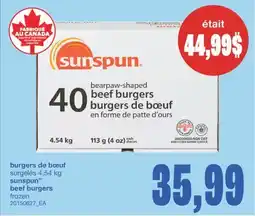Wholesale Club BURGERS DE BŒUF, 4,54 kg offer