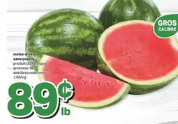 L'Intermarché MELON D'EAU SANS PEPINS, GROSSEUR 36 offer