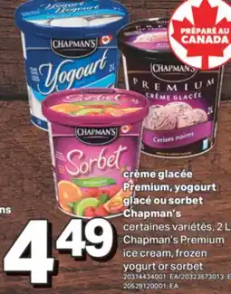L'Intermarché CRÈME GLACÉE PREMIUM, YOGOURT GLACÉ OU SORBET, 2 L offer