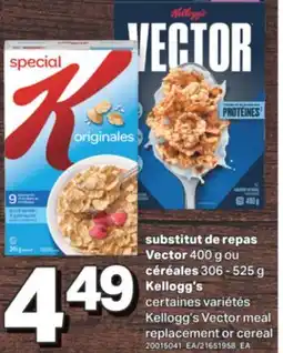 L'Intermarché SUBSTITUT DE REPAS VECTOR 400 G OU CÉRÉALES 306 - 525 G offer
