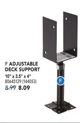 RONA ADJUSTABLE DECK SUPPORT offer