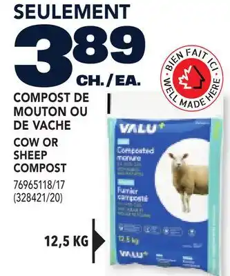 RONA VALU+ COW OR SHEEP COMPOST offer