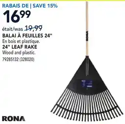 RONA 24 LEAF RAKE offer