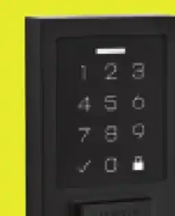 RONA Weiser SmartCode SmartKey Matte Black Electronic Deadbolt with Lighted Touchpad offer