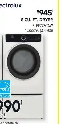 RONA 8 CU. FT. DRYER offer