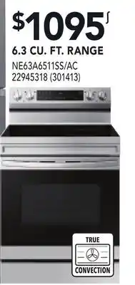 RONA SAMSUNG 6.3 CU. FT. RANGE offer