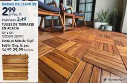 RONA 12 x 12 TUILES DE TERRASSE EN ACACIA offer