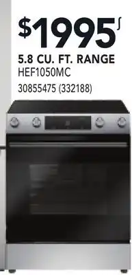 RONA 5.8 CU. FT. RANGE offer