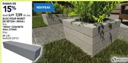 RONA 24 x 4. MINA CONCRETE WALL STONE offer