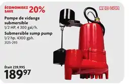 Home Hardware Submersible sump pump offer