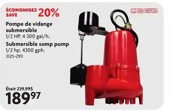Home Hardware Submersible sump pump offer