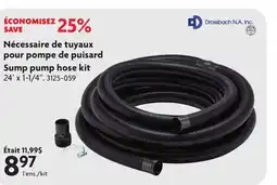 Home Hardware Sump pump hose kit offer