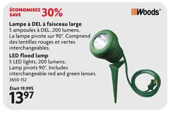 Home Hardware WOODS LED flood lamp offer