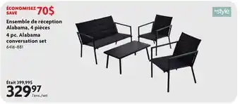 Home Hardware INSTYLE OUTDOOR 4 pc. Alabama conversation set offer