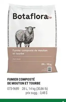BMR FUMIER COMPOSTÉ DE MOUTON ET TOURBE offer