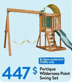 Walmart Portique Wilderness Point Swing Set offer