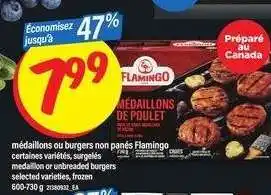 Maxi Flamingo Médaillons ou Burgers offer