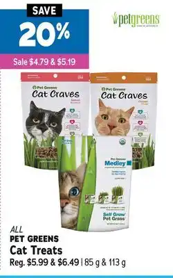 Ren’s Pets Depot PET GREENS Cat Treats offer