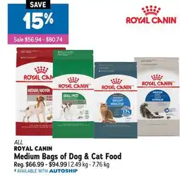 Ren’s Pets Depot ROYAL CANIN Medium Bags of Dog & Cat Food offer