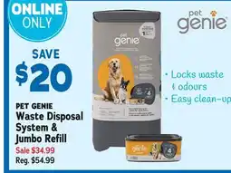 Ren’s Pets Depot PET GENIE Waste Disposal System & Jumbo Refill offer