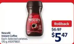 Walmart Nescafé instant coffee offer
