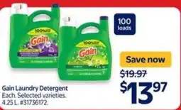 Walmart Gain laundry detergent offer