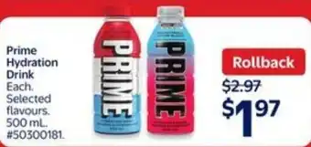 Walmart Prime hydration drink offer