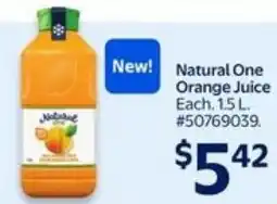 Walmart Natural one orange juice offer