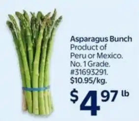 Walmart Asparagus bunch offer